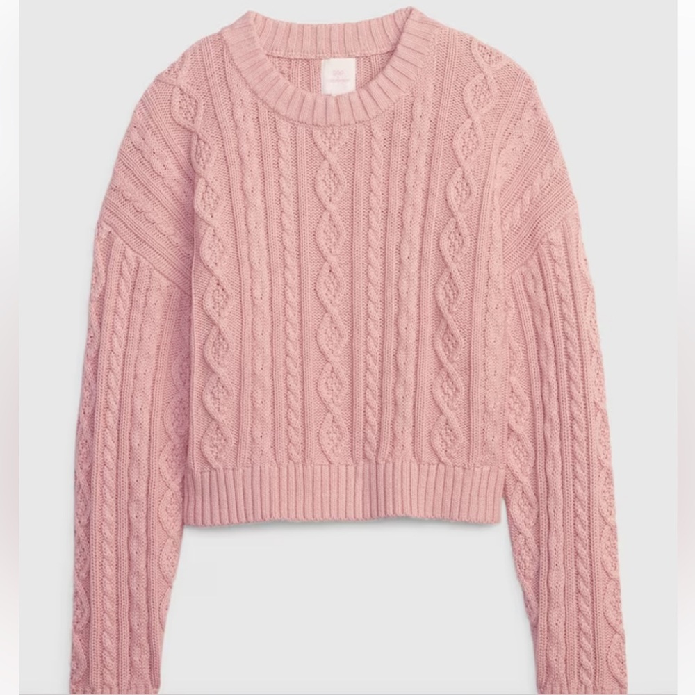 NWT Gap × LoveShackFancy Kids Cable-Knit Cropped Sweater